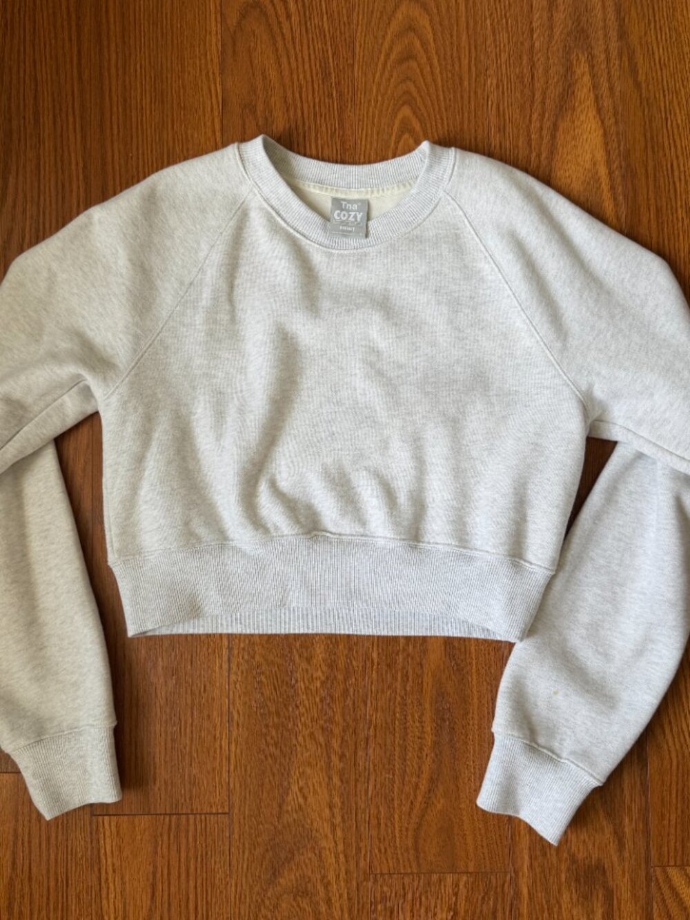 Aritzia Cozy Sweatfleece Perfect Crew Crop Sweatshirt - Small